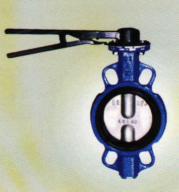 butterfly valve with lever